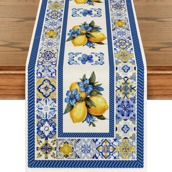 Lemon Pattern Table Runner